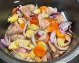 Foto del paso 2 de la receta: Patatas guisadas con pavo y verduras