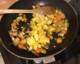 Une image de l'étape 9 de Gambas géantes à l'ananas, aubergine et tomates cerises.