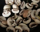 A picture of step 2 of Mi-shrooms (Miso mushrooms) - vegan.