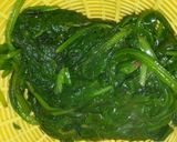 A picture of step 2 of Palak Paneer with Very Less Masala.