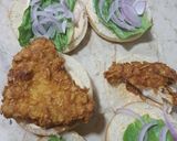 A picture of step 9 of Zinger burger.