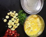 A picture of step 1 of Dhokla Pizza.