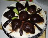 Foto del paso 9 de la receta: Cheesecake de peras al borgoña y cascaritas de pomelo