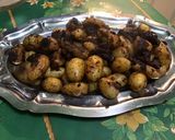 Une image de l'étape 11 de Pommes grenailles au lardons et marinade au vin rouge.
