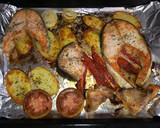Foto del paso 3 de la receta: Salmón en cama