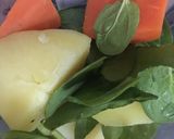 A picture of step 3 of Potato, carrot & spinach baby food.