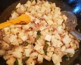 A picture of step 3 of Raw banana Potato podimas.