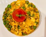 A picture of step 6 of Paneer Bhurji with peas.