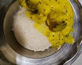 A picture of step 3 of Kadhi chawal.