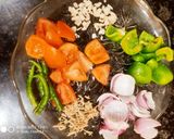 A picture of step 1 of Chilli garlic mushroom.