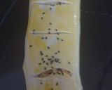 A picture of step 6 of Alferedo chicken bread.