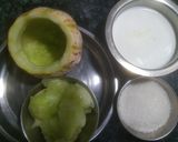 A picture of step 2 of Muskmelon Lassi.