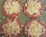 A picture of step 4 of Triple Cheese Centre Burger Patty.