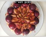 Une image de l'étape 11 de Tarte aux prunes et pralines roses avec une pâte façon sablé breton.