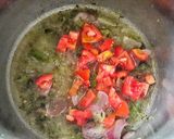 A picture of step 4 of Simple String beans rice bath.