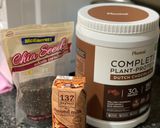 A picture of step 1 of Chocolate chia protein pudding.