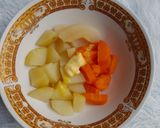 Foto langkah ke 1 dari resep MPASI 6+ Kentang Wortel Pear.