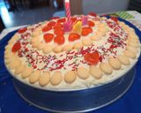 Különleges habkönnyű torta 🎂Rebarbara-🌿 mascarponés🎂 pudingos- tejszínes- torta recept fázis 12 fotója