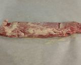 A picture of step 3 of Roast Pork Tenderloin wrapped with Pastrami and served with a Romano / Marscapone Cream Sauce.