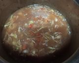 A picture of step 5 of Hot n Sour Soup.