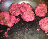 A picture of step 4 of Amla beetroot tikki.