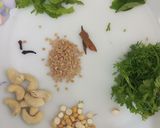 A picture of step 1 of South Indian rice thakali.