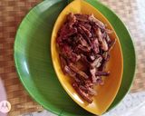A picture of step 2 of Brinjal french fries.