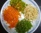 A picture of step 1 of Veg fried rice.
