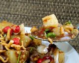 A picture of step 6 of Aloo Nimko Mix Plate.