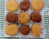 Hình bước làm 3 của món Muffin quế, chocolate và muffin vani