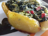 Budín de acelga y papas doradas (pastel)
