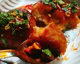 आलू टिक्की चाट (Aalu tikki chaat recipe in hindi) रेसिपी चरण 8 फोटो