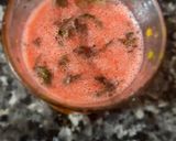 A picture of step 5 of Strawberry pomegranate mocktail.