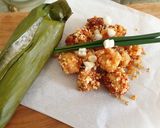 Foto langkah ke 6 dari resep Panko prawn almond with pandan rice.