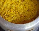A picture of step 3 of Roasted Gram Rice Tehari.