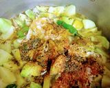 A picture of step 3 of Summer Squash and Potatoes in One Pot.