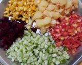 A picture of step 1 of Mix Veg sandwich.