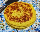 A picture of step 6 of Chebabs (Emirati Saffron and cardamom pancakes).