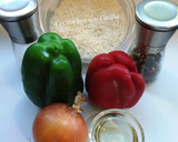 Foto del paso 1 de la receta: Arroz con sofrito de pimientos y cebolla