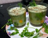 A picture of step 3 of Coriander jeera salty green cool cool thandai.