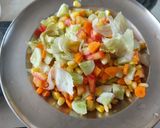 A picture of step 1 of Veg corn salad.