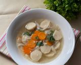 Foto langkah ke 4 dari resep Sup Bakso Jamur.