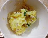 A picture of step 1 of Aloo pitika.