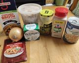 A picture of step 1 of White Chicken Chili.