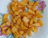 عکس مرحله 1 از دستور کیک شیشه ای هلو
