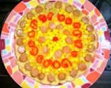 Foto langkah ke 6 dari resep Pizza Sosis Jagung Teflon.