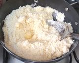 A picture of step 1 of Chick peas potato halwa poori.