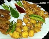 भजिया/ पकौड़ा प्लेटर (Bhajiya /pakoda platter recipe in hindi) रेसिपी चरण 8 फोटो