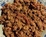 A picture of step 7 of Beef Qeema.