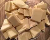 A picture of step 1 of Simple White Chocolate Cheesecake with Raspberry Sauce.